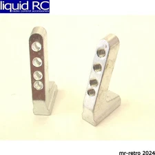 GPM Racing LS0108 Silver Aluminum Angled Servo Mount