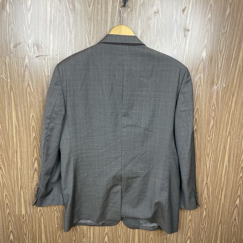 Jos A Bank 2 Piece Suit Mens 44R 38x29 Olive Green Multicolor Plaid 100% Wool - Picture 7 of 22