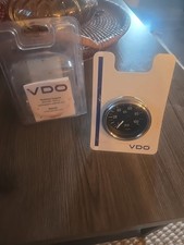 Vdo Nos Mechanical Oil Pressure Gauge 2 116 Dia Black Face Chrome Rim W Mount