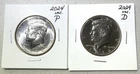 2024 P & D Kennedy Half Dollar ⭐FREE SHIP 2 Coin Set in Flips ⭐SHIPS NOW ⭐Uncir