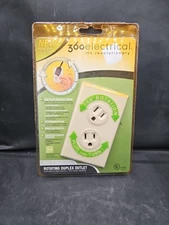 NEW OLD STOCK 360Electrical Rotating Duplex Outlet Ivory 36011-V 360