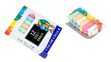PACCO 12 GESSI COLORATI LAVAGNA scuola gessetti ufficio gesso scrivere