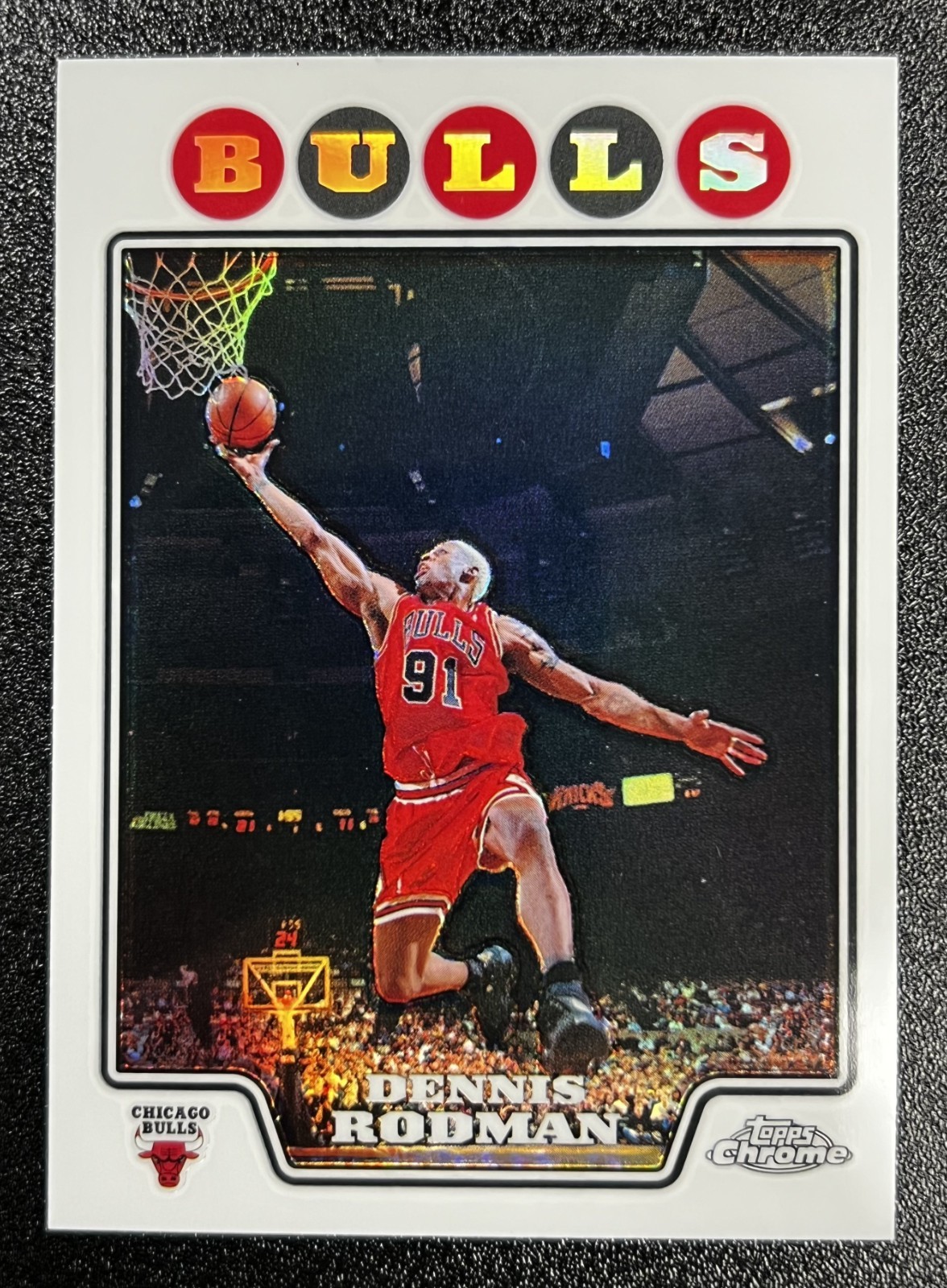 Dennis Rodman 2008-09 Topps Chrome REFRACTOR #167 Chicago Bulls Hall of Fame HOF