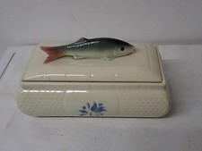 Schöner alter Heringstopf mit Deckel aus Keramik