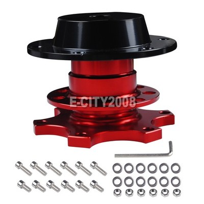 Aluminum Steering Wheel Adapter, Quick Release Hub, 6 Hole Racing Modification