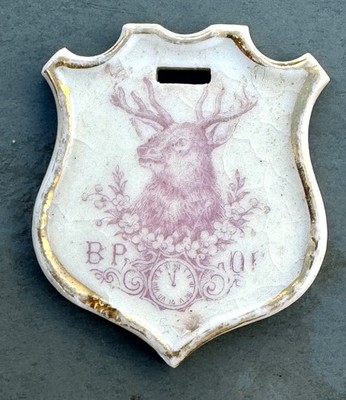 B.P.O.E The Elks Lodge USA Anfang 1900 Porzellan Keramik Plakette