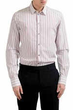 Dolce & Gabbana "Gold" Men's Striped Long Sleeve Dress Shirt US 16 IT 41