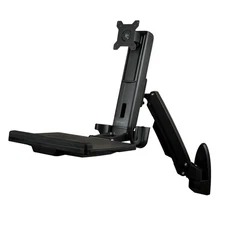 StarTech WALLSTS1 Wall Mounted Sit Stand Desk - Black