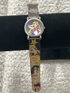 Vintage SAILOR MOON 90s Anime Watch Silicone Band JAPAN MOVT VTG MULTICOLOR