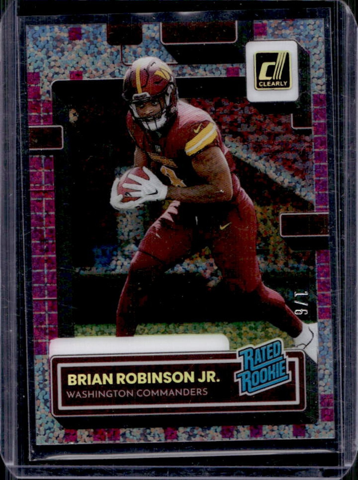 Brian Robinson Jr. Panini Clearly Donruss #77 Techno