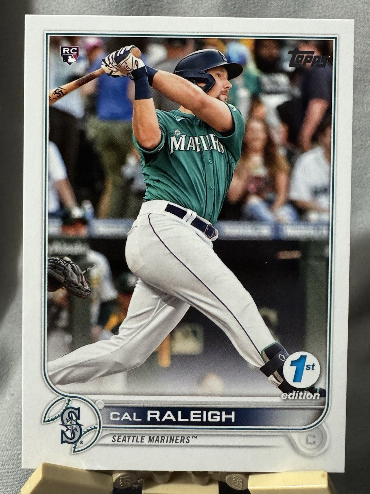 2022 Cal Raleigh Topps Series 1 Rookie RC #277 1ST EDITION Variation