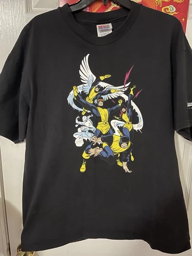 Vtg Marvel Graphitti X-Men in Training Mens XL Surfer Squad Comic Promo T Shirt