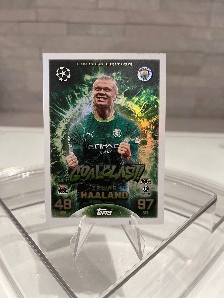 erling haaland limited edition card Match Attax 2025 2026 Erling Haaland Man City Goal Blast Limited Edition  Card