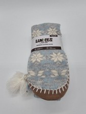 New LUK-EES by MUK LUKS Womens Slipper Socks Size L/XL Shoe Size 8-10