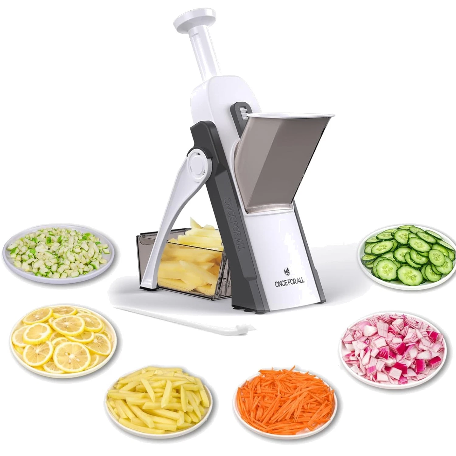 Upgrade Safe Mandoline Slicer Plus, Adjustable Vegetable Food Chopper Potato ...