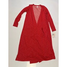 Lularoe Sarah duster sweater top cardigan NEW NWT sz. xs red with white stripe