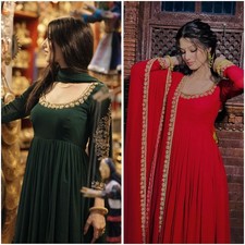 GOWN SALWAR KAMEEZ PAKISTANI INDIAN WEDDING PARTY WEAR DRESS BOLLYWOOD SUIT NEW