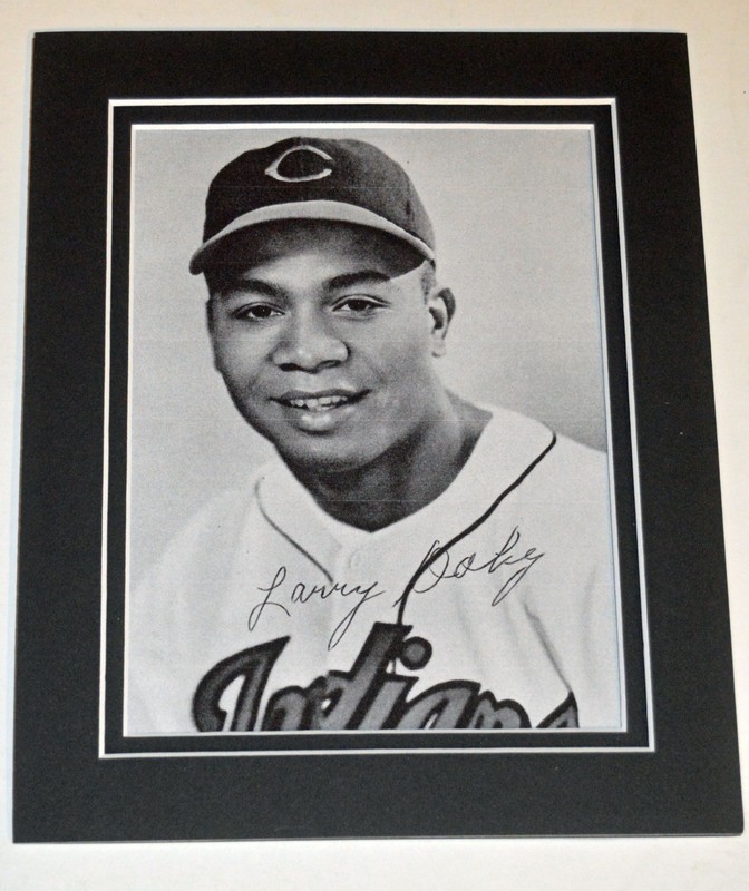 LARRY DOBY- 'ROOKIE' - DOUBLE MATTED REPLICA  From 1948 CLEVELAND Picture-Pack