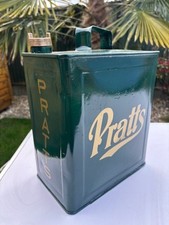Vintage 2 Gallon PRATTS Petrol Can with Brass Cap -Display/Mancave