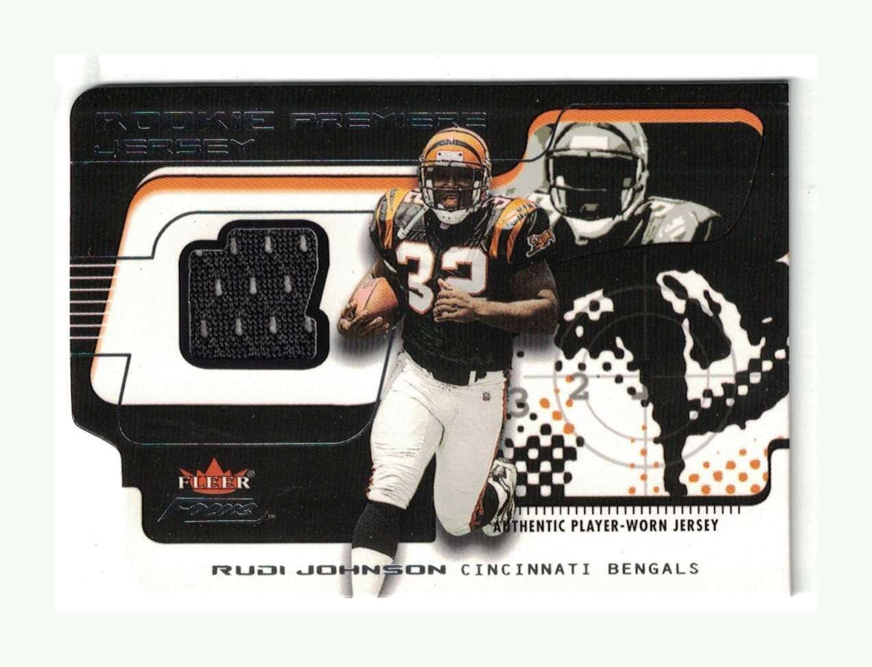 Rudi Johnson Fleer Focus Rookie Premiere Jersey #RPRJ Base