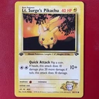 Lt. Surge's Pikachu 84/132 Gym Challenge Regular First Edition Pokemon Card LP