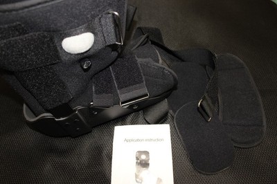 Walking boot for ankle injuries size Medium black adjustable