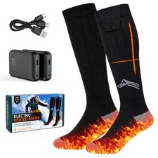 Electric Heated Socks for Men Women 6000mah Battery Foot Warmer 4 Levels Heat