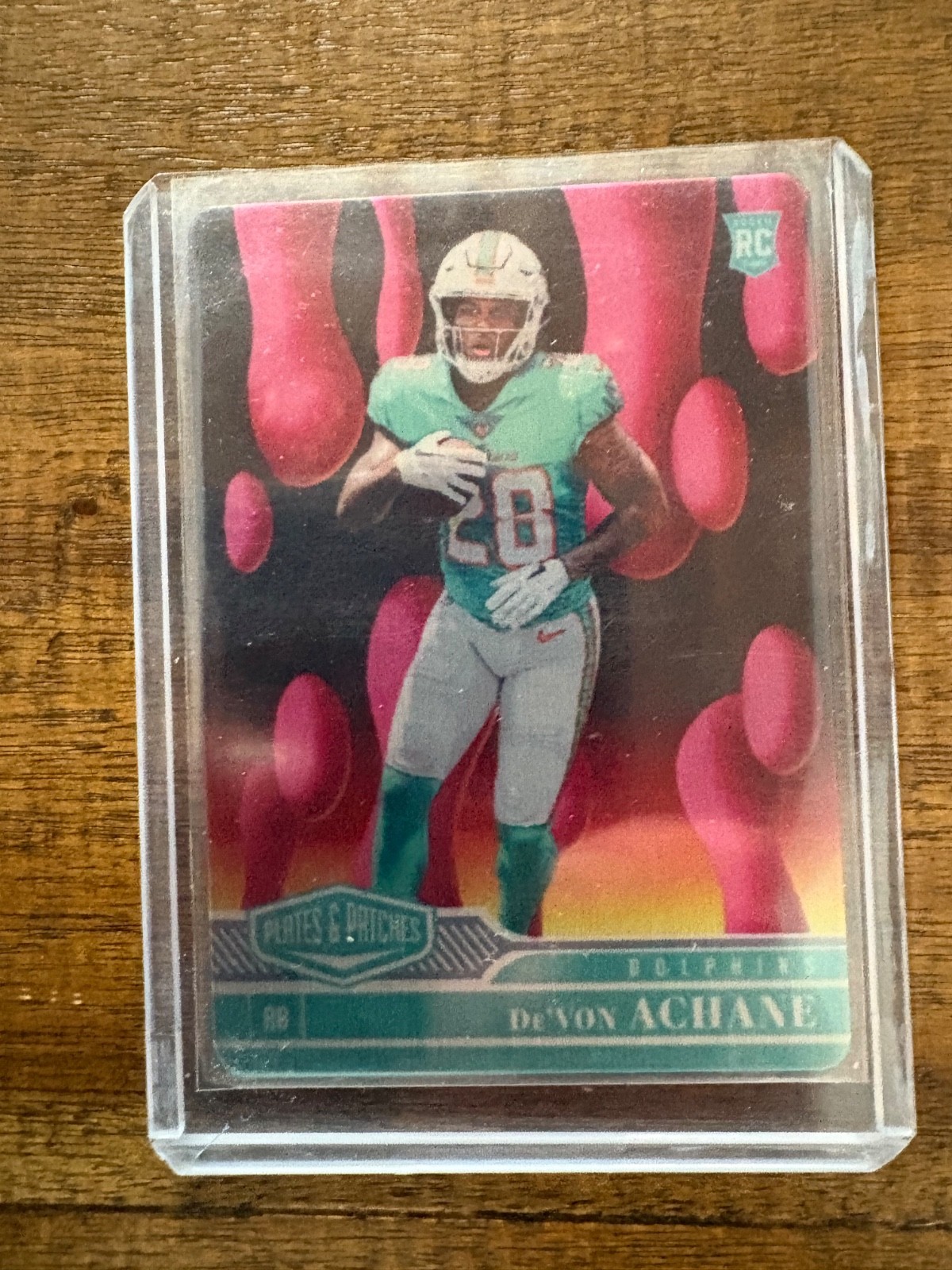 De'Von Achane Panini Plates & Patches #185 Gold