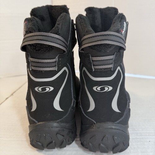 Salomon Snowtrip Thinsulate 200 Gram Waterproof Boots Mens Size 8.5 Black Hike - Picture 10 of 22