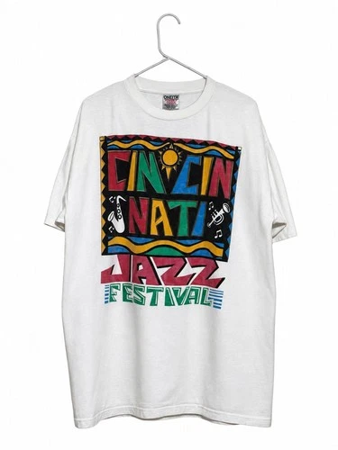 Cincinnati Jazz Festival Aaliyah Dru Hill New E 1990s vintage concert t-shirt, vintage, size XL, single stitch, B+ condition