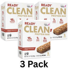 3 Packs -  Ready Nutrition Clean Protein Bars Chocolate Peanut Butter 9.17 oz 8.82 per gallon