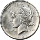 1921 Peace Dollar High Relief PCGS MS62 Blast White Great Eye Appeal