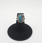 Vintage Navajo Native American Southwest Turquoise And Silver Ring Size 5.5