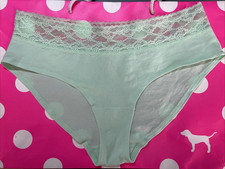 2014 Victoria Secret Vintage Cotton Low Rise Hiphugger Lace Waist Panties L