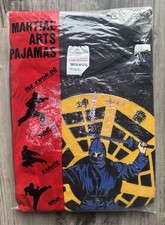 Vintage 1985 Ninja Martial Arts Boys Pajamas Wormser New in Package 