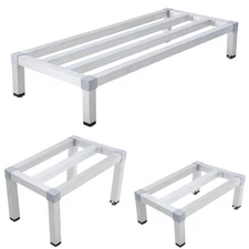 Heavy-Duty Aluminum Dunnage Rack 1000 lb Capacity Kitchen Storage Multiple Sizes