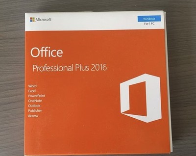 Microsoft Office 2016 Professional Plus DVD (Verified 9 PCs) +Product Key Sealed