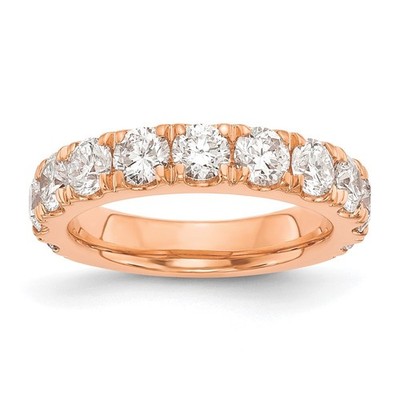 2 Ct Lab Grown Diamond Wedding Band Ring Size 8 in 14K Rose Gold ( VS/SI,FGH )
