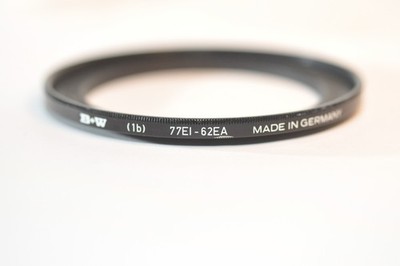 B+W 62 to 77mm step up ring for lenses Nikon Canon Sigma Sony lens Germany
