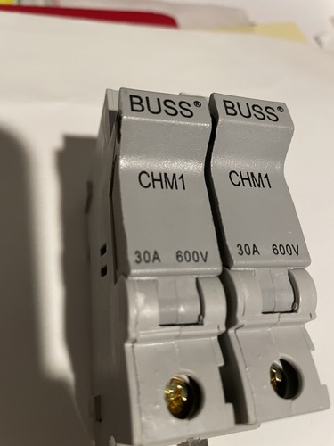 Porte-fusible Buss CHM1 30A 600V - Support Fusible Gris - Occasion Bon état