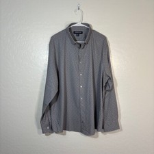 Mizzen and Main Shirt Mens XL No Tuck Leeward Performance Stretch Gray Button Up