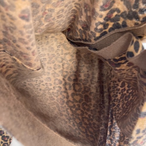 Talbots Cardigan Womens 2X Mob Wife Wool Blend Leopard Cheetah Print Sweater - Picture 10 of 10