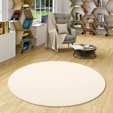 Natur Teppich Wolle Berber Wollweiss Rund