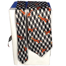 Disney Pooh Tigger Tie Black White Neck Tie Necktie