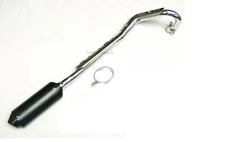 38mm CNC BLACK EXHAUST MUFFLER SET FOR 125 140 150cc SDG SSR ATOMIK PIT BIKE