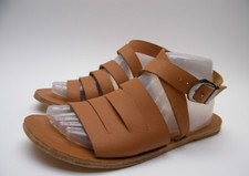 WOMENS ANTIKA BROWN LEATHER SANDALS ANKLE STRAP SHOES SZ 41 USA 10