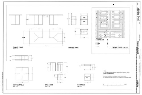 Frank Lloyd Wright Midcentury Modern Boulter home, architectural plans 4 bedroom - Picture 10 of 10