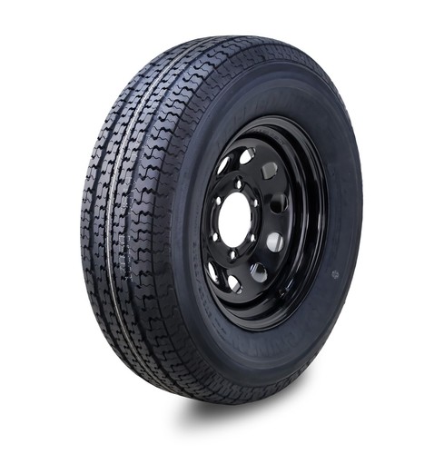 WINDA Trailer Tire Assembly ST225/75R15 10-Ply Black Mod Rim 6 Lug on 5.5"