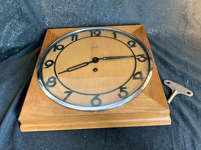 Vintage alte Wanduhr Kienzle Art Deco Made in Germany midcentury Uhr Holz 693/1