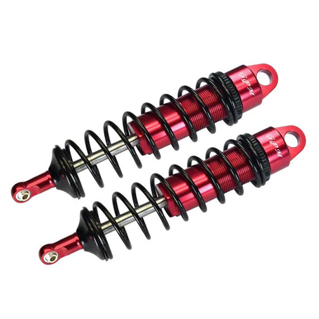 GPM Alum 6061-T6 Front Adjustable Spring Dampers 128mm Red w/ 6mm Shaft ...